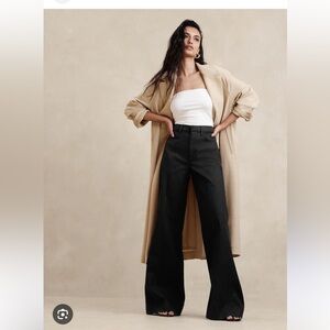 Banana Republic Italian Linen-Cotton Wide Leg Pants - Size 26 Petite